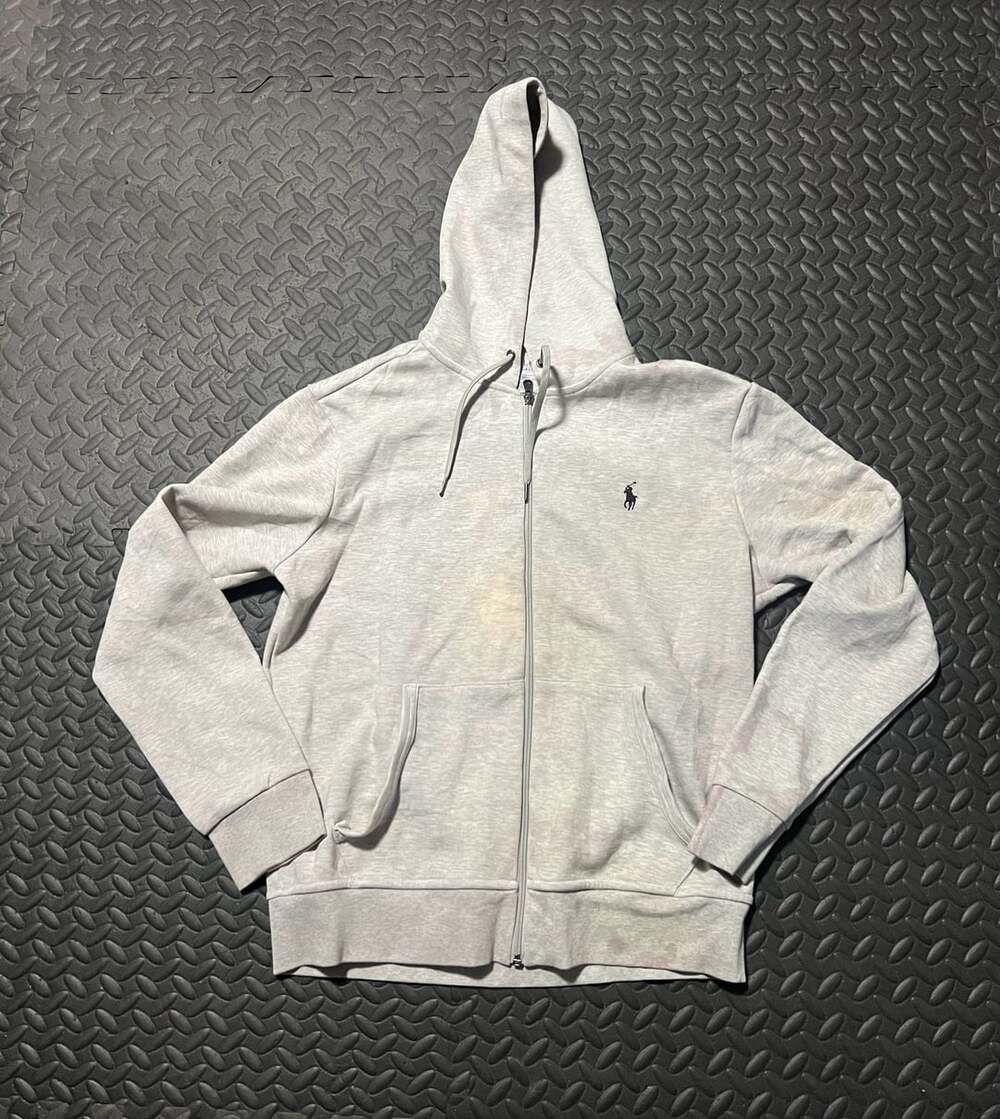 Polo Ralph Lauren Full-Zip Hoodie Size M Grey Heather